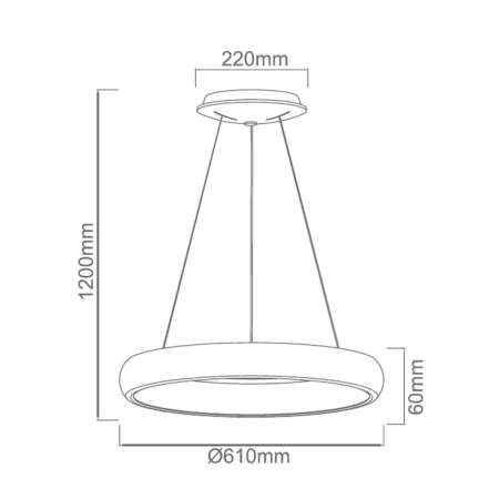 Lampa wisząca RING Rotto bianco S 4000K OR80773 - Open Design Highlights